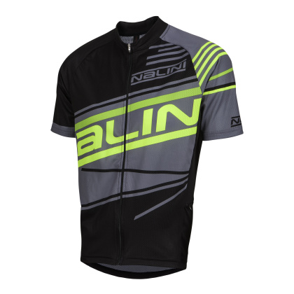 Джерси с короткими рукавами Nalini Track Jersey, чёрно-лаймовое 4055