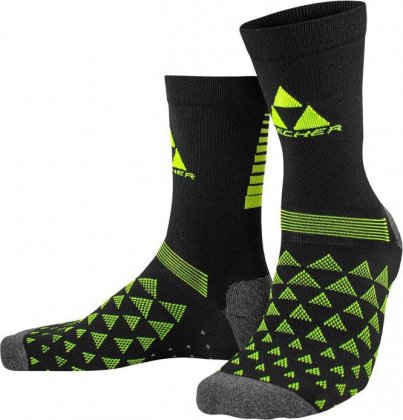 Носки Fischer Nordic, чёрно-зелёные Black/Neon