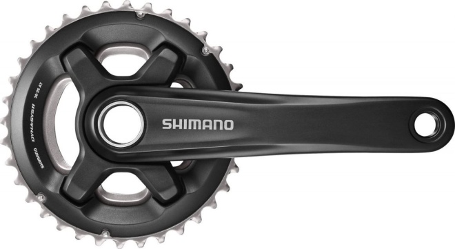 Система с интегрированным валом Shimano FC-MT700-2, длина шатунов 175 мм, набор звёзд 36-26T