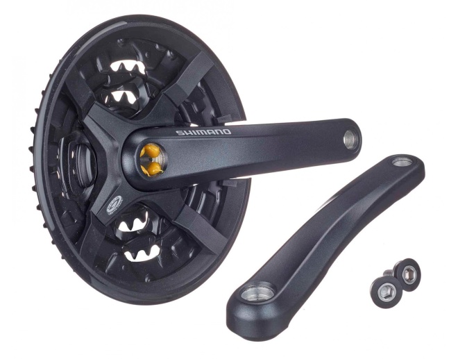 Система под квадрат Shimano Acera FC-M351, длина шатунов 175 мм, набор звёзд 44-32-22T, с защитой цепи, чёрная