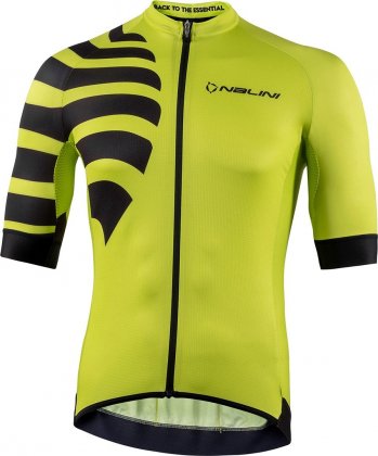 Джерси с коротким рукавом Nalini Bas Stripes Jersey, жёлтое с чёрными элементами 4400