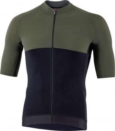 Джерси с коротким рукавом Nalini Bas Sun Block Jersey, чёрно-зелёное 4420