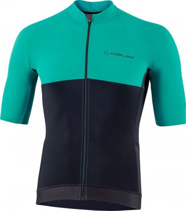 Джерси с коротким рукавом Nalini Bas Sun Block Jersey, чёрно-бирюзовое 4460