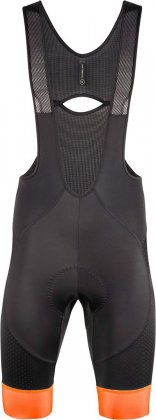 Велотрусы с лямками Nalini Bas Color Bib Short, чёрные с оранжевыми элементами 4150