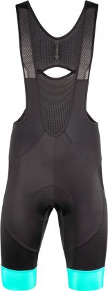 Велотрусы с лямками Nalini Bas Color Bib Short, чёрные с элементами цвета циан 4251