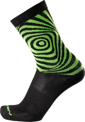 Носки Nalini New Coolmax Socks, чёрно-зелёные 4050