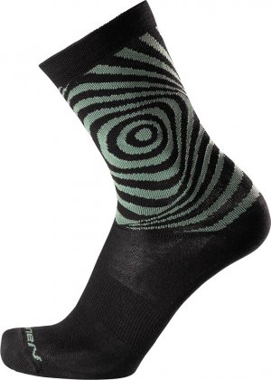 Носки Nalini New Coolmax Socks, чёрно-серо-зелёные 4400