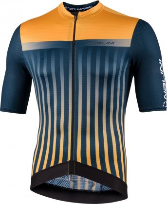 Джерси с короткими рукавами Nalini New Respect SS Jersey, сине-оранжевое 4250