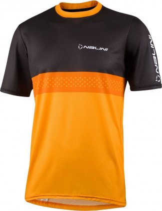 Веломайка с короткими рукавами Nalini MTB Shirt, чёрно-оранжевая 4060