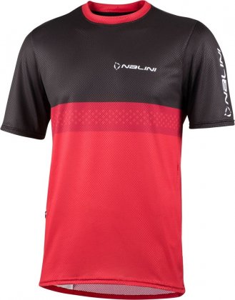 Веломайка с короткими рукавами Nalini MTB Shirt, чёрно-красная 4100