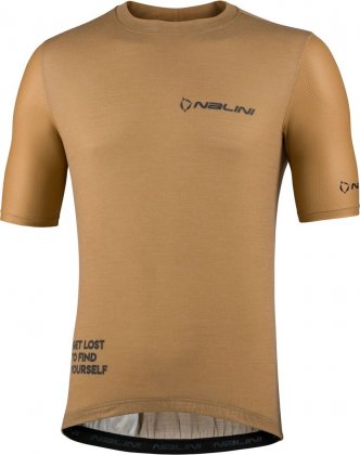 Веломайка с короткими рукавами Nalini Gravel Shirt, коричневая 4110
