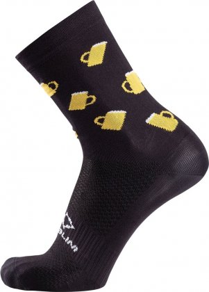 Носки Nalini FUNNY SOCKS, чёрные с жёлтыми элементами 4000