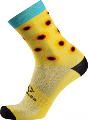 Носки Nalini FUNNY SOCKS, жёлтые с чёрными элементами 4055