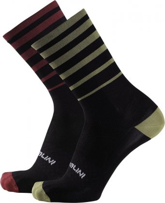 Носки Nalini Gravel Socks, чёрно-коричнево-бордовые 4450