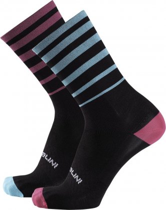 Носки Nalini Gravel Socks, чёрно-голубо-розовые 4700