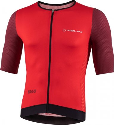 Веломайка с короткими рукавами Nalini Laser Jersey, красная 4100