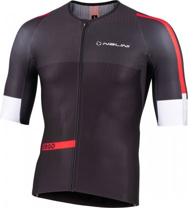 Веломайка с короткими рукавами Nalini Veloce Jersey, чёрная 4000