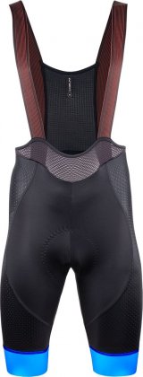 Велотрусы с лямками Nalini New Color Bib Short, чёрные с синими элементами 4250