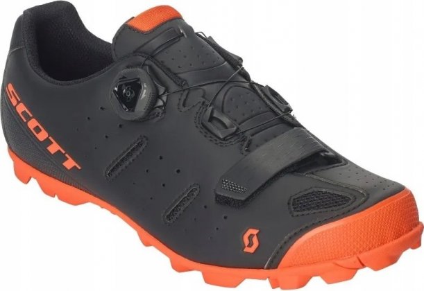 Велообувь Scott MTB Elite BOA® Shoe, чёрно-оранжевая Matte Black/Neon Orange