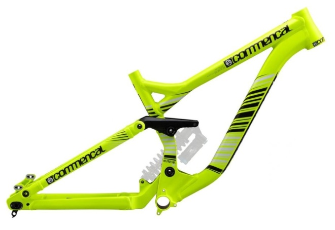 Рама велосипеда Commencal Supreme DH, жёлтая Yellow