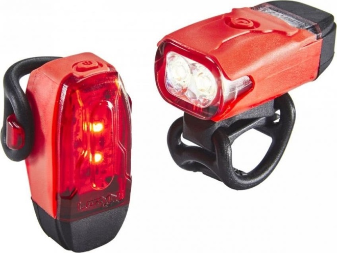 Комплект передней фары и заднего фонаря Lezyne KTV Drive Pair, красный Red