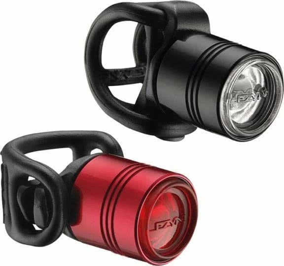 Комплект передней фары и заднего фонаря Lezyne Femto Drive Pair, чёрно-красный Black/Red