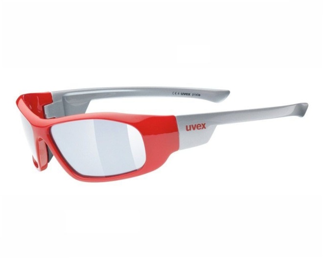 Очки спортивные Uvex Pixie, красно-серебристые