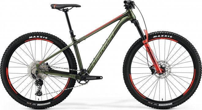 Велосипед Merida Big.Trail 600 (2021) Matte Green/Red/Silver-Green