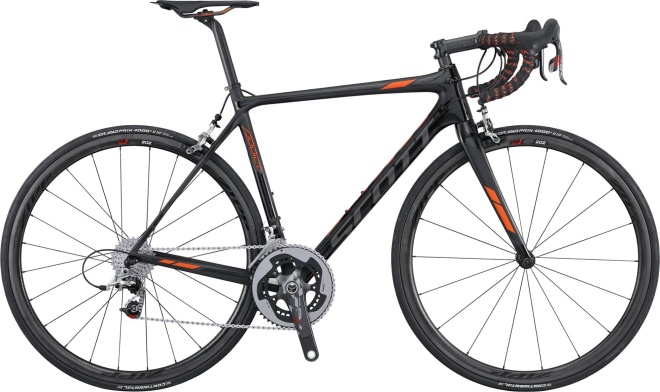 Велосипед Scott Addict SL (2016) Black/Orange