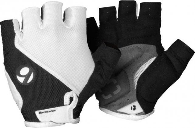 Перчатки с короткими пальцами Bontrager Race Gel Glove, бело-чёрные White/Black