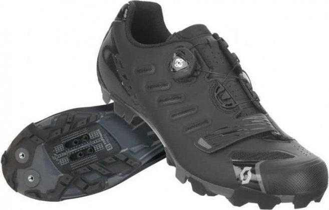 Велообувь Scott MTB Team BOA Shoe, чёрная Matte Black/Glossy Black
