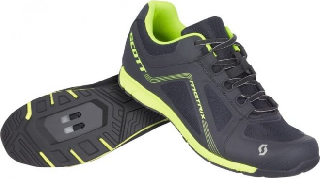 Велообувь Scott Metrix Cycling Shoe, чёрно-лаймовая Black/Neon Yellow