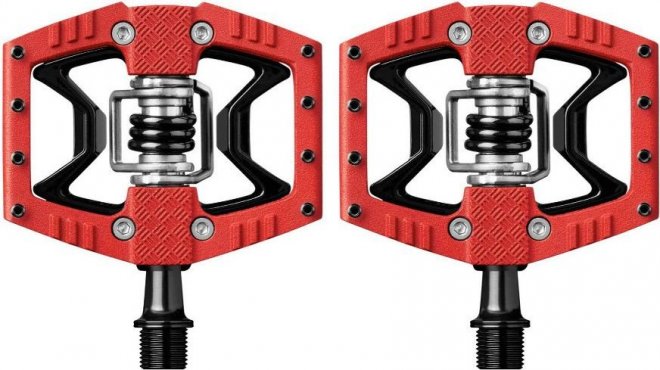 Педали контактные Crankbrothers Double Shot 3, красно-чёрные Red/Black