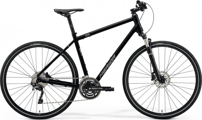 Велосипед Merida Crossway 500 (2021) Glossy Black/Matte Silver