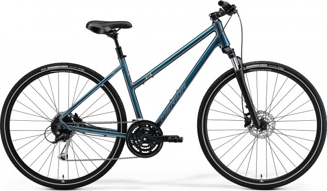Велосипед Merida Crossway L 100 (2021) Teal Blue/Silver/Blue/Lime