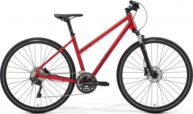 Велосипед Merida Crossway L 500 (2021) Matte Burgundy Red/Dark Red