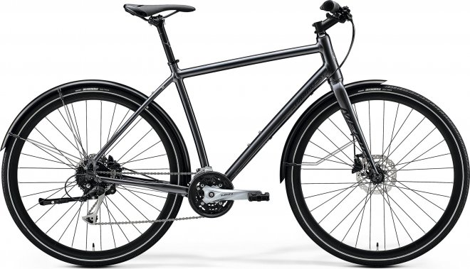 Велосипед Merida Crossway Urban 100 (2020) Glossy Anthracite/Black