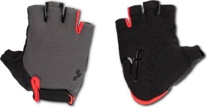 Перчатки с короткими пальцами Cube Gloves Short Finger X Natural Fit, серо-чёрные с красными элементами Grey/Red