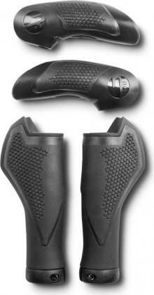 Грипсы с рогами на руль Cube Natural Fit Grips Comfort Bar Ends Medium Black