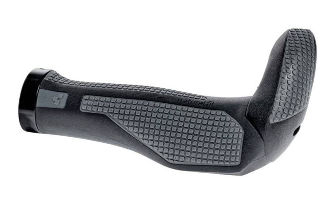 Грипсы с рогами Cube Natural Fit Tour Grips S Bar End Short, чёрно-серые