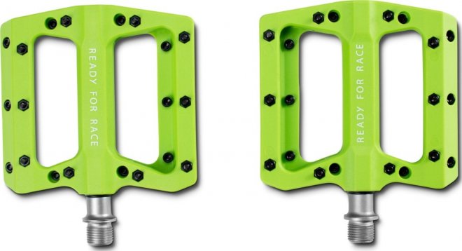 Педали-платформы Cube RFR Pedals Flat ETP, зелёные Green