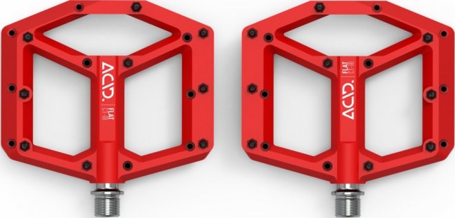Педали-платформы Cube Acid Pedals Flat C1-IB, красные Red