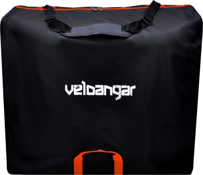 Чехол для складных велосипедов Veloangar 42, чёрный с оранжевыми лямками Black/Orange
