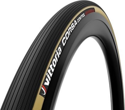 Покрышка Vittoria Corsa Control 700x28C, Foldable, чёрная с бежевым боком Para Sidewall