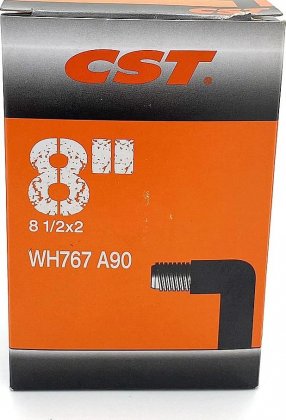 Камера CST 8.5x2 (8.1/2x2.00), Scooter Tube, изогнутый автониппель Schrader (AV) WH767 A90