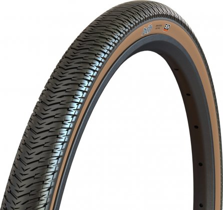 Покрышка Maxxis DTH 26x2.15, Dual Compound, чёрная с бежевыми боками Tanwall