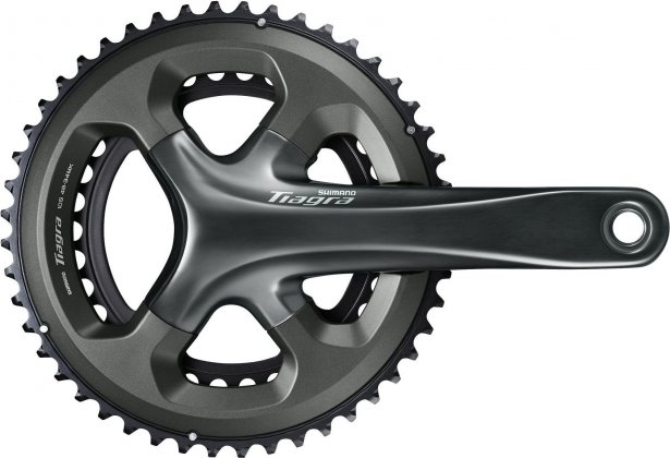 Система с интегрированным валом Shimano Tiagra FC-4700, длина шатунов 172.5 мм, набор звёзд 52-36T