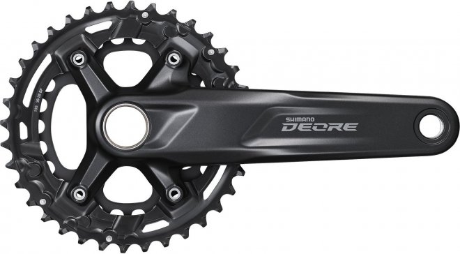 Система с интегрированным валом Shimano Deore FC-M4100-2, длина шатунов 175 мм