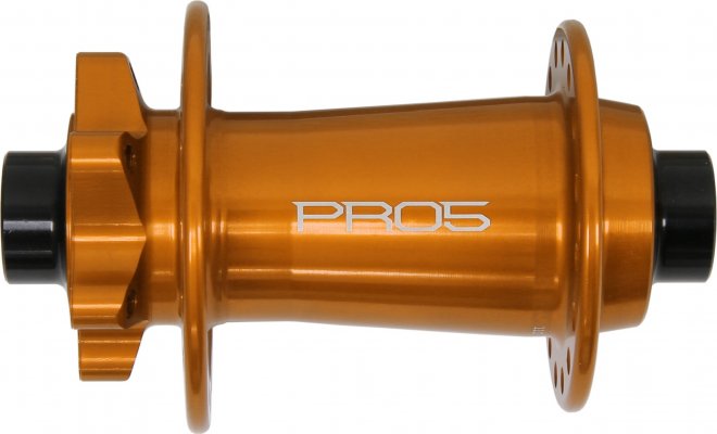 Втулка передняя Hope Pro 5 Front Disc Hub, 32 отверстия под спицы, под ось 15 мм, ширина 110 мм, оранжевая Orange