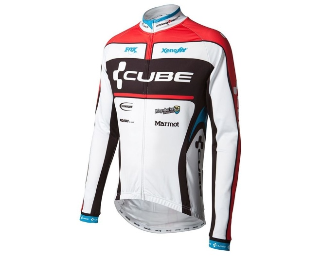 Джерси Cube Jersey Long Sleeves, бело-красно-чёрное